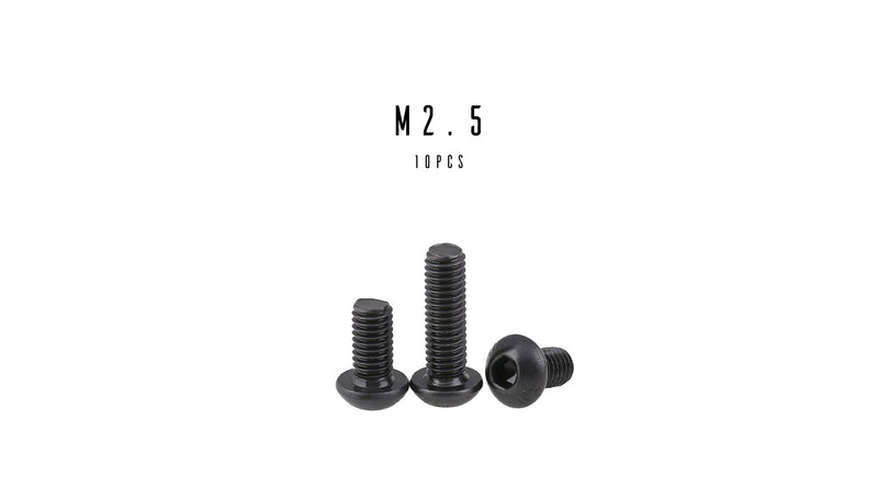 M2.5 Hex Button Head Socket Cap Screw (12.9 Steel Black Oxide)