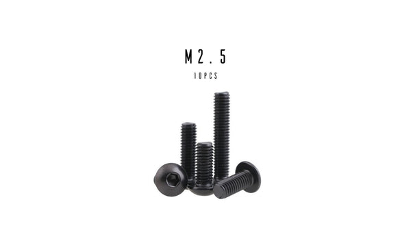 M2.5 Hex Button Head Socket Cap Screw (12.9 Steel Black Oxide)