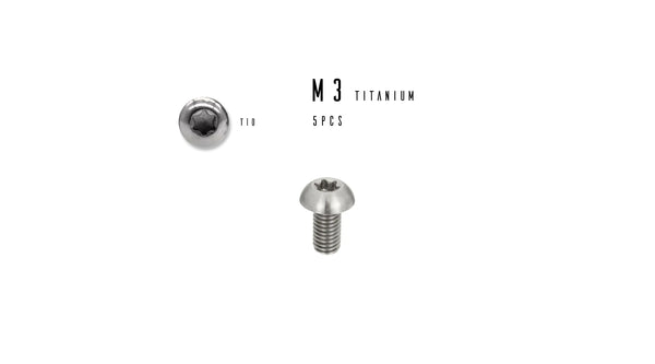 M3 T10 Titanium Button Head Socket Cap Screw