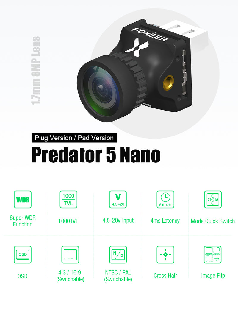 Foxeer Nano Predator 5 Racing Camera