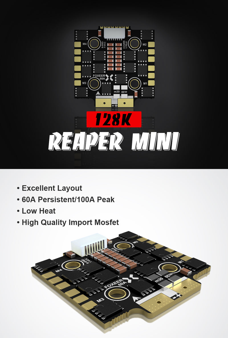 Foxeer Reaper Mini 128K 4in1 60A 3-8S 20x20 ESC