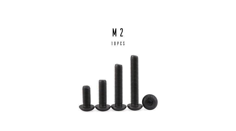 M2 Hex Button Head Socket Cap Screw (12.9 Steel Black Oxide)
