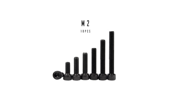 M2 Hex Socket Cap Screw (12.9 Steel Grade Black Oxide)