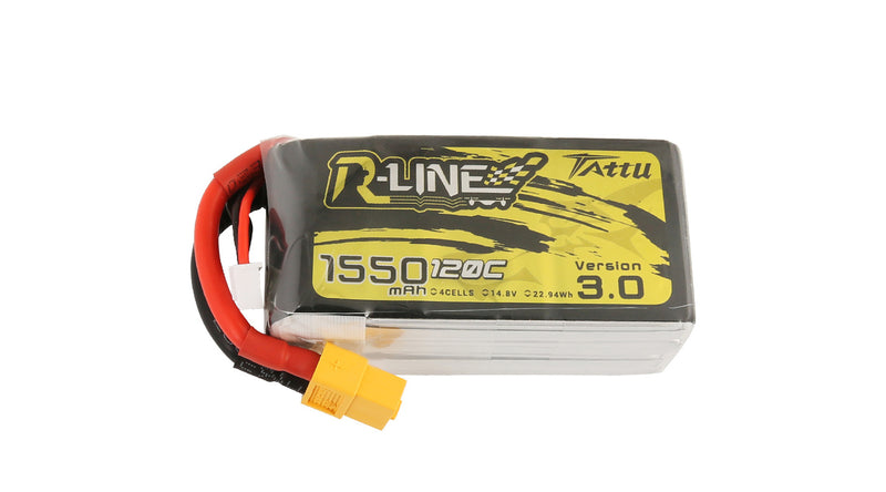 Tattu R-Line 3.0 120C 4S 1550mAh Lipo Battery